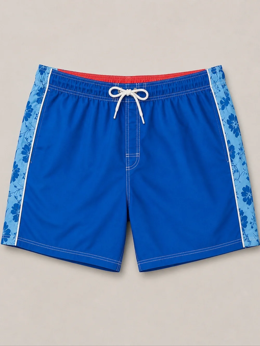Faded Glory Men's Blue Floral Board Shorts Swim Trunks XL (40-42) Beach Surf